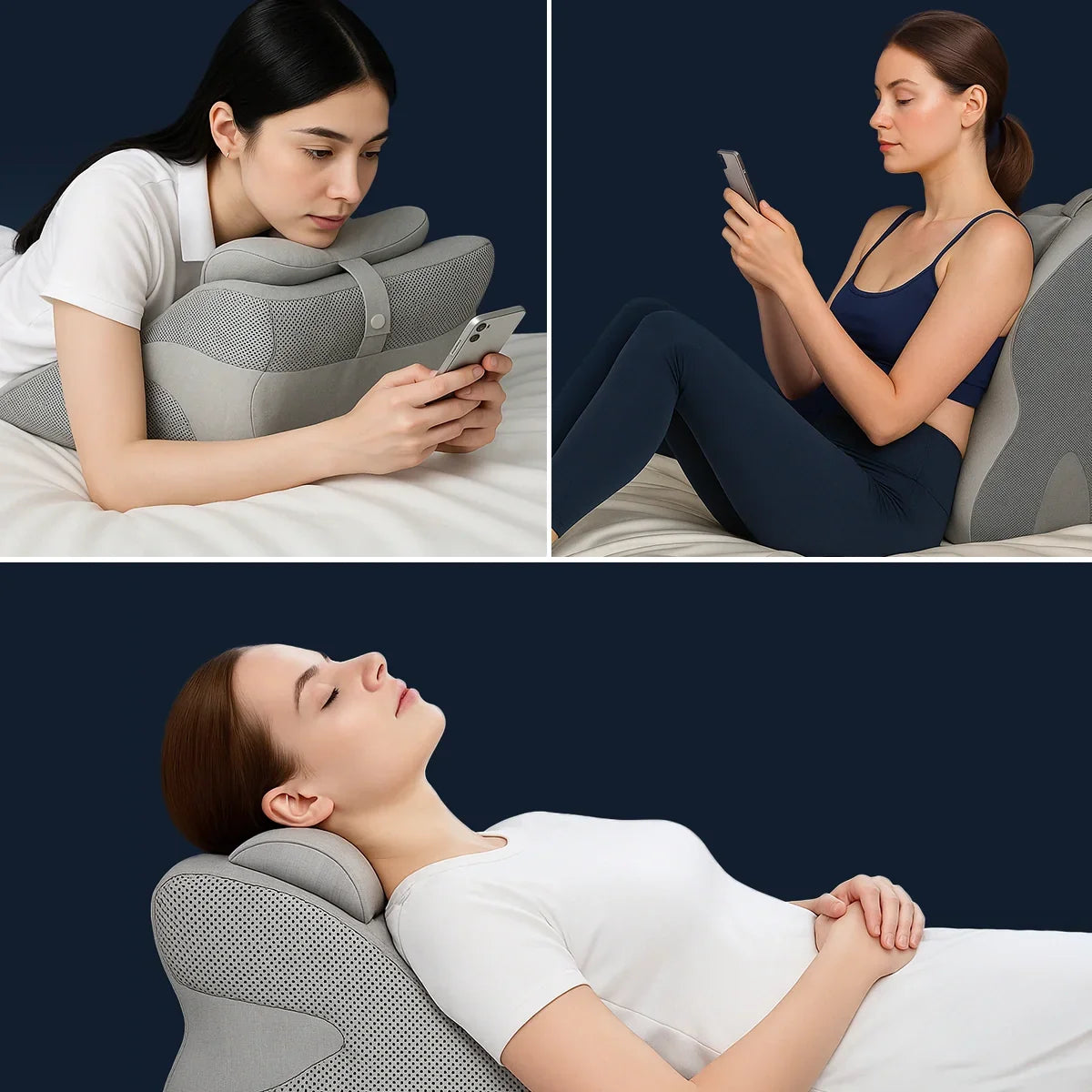 Ergonomic Cushion with Headboard